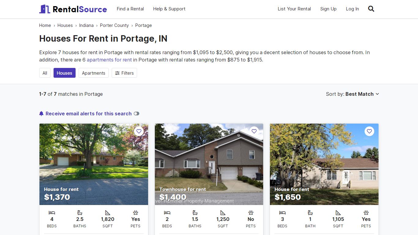 Houses For Rent in Portage, IN - 2 Houses | RentalSource